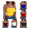 Custom Women Plain Tube Tops Wholesale Cheap Strapless Blank Crop Tops